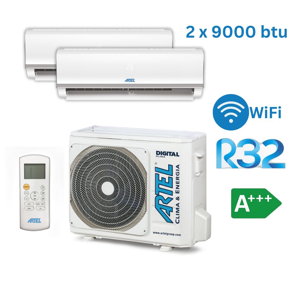 Multisplit Klimaanlage 2 x 9000 Btu|A++|R32|KTXD9HP24